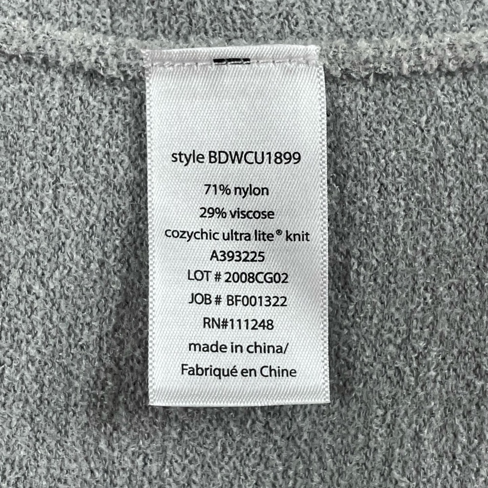 Barefoot Dreams CozyChic Ultra Lite Gray Hooded Pullover - Picture 10 of 10